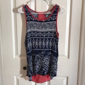 Red, White, and Blue Maternity Tank Top